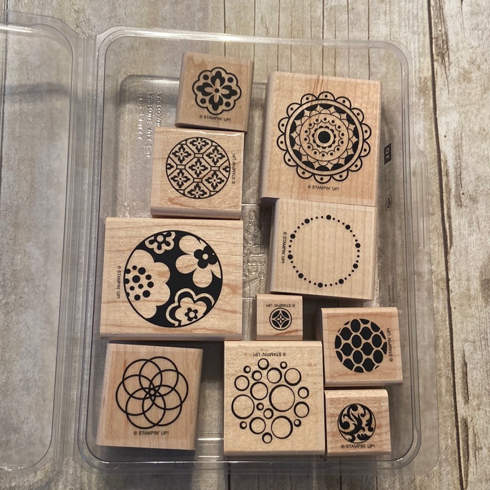 StampinUp wood block stamp set Circle Circus
